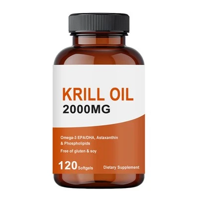 Cápsulas gelatinosas de óleo de krill ômega-3